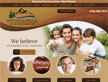 Tablet Screenshot of foothillsdentalcentre.com
